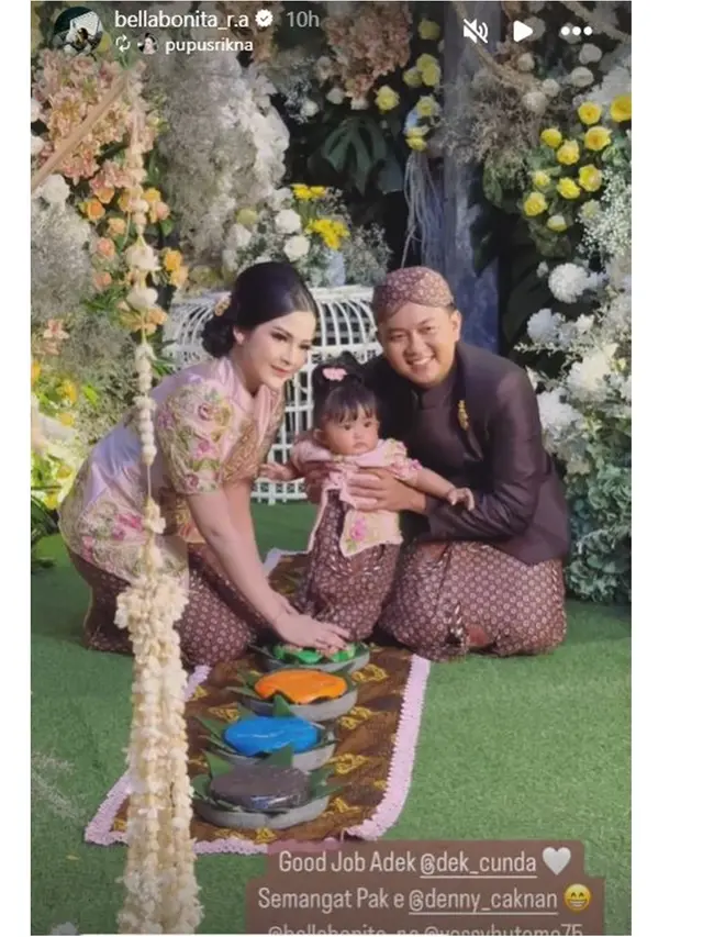 6 Potret Tedak Siten Cundamani Anak Denny Caknan, Pilih Mainan Mikrofon