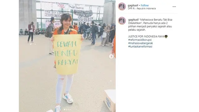 4 Seleb Ini Ikut Terjun Dalam Aksi Demo Mahasiswa di DPR