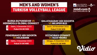 Link Live Streaming Turkish Volleyball League 2022/23 di Vidio, 3-10 Desember 2022