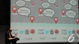 Pemprov DKI Jakarta bekerjasama dengan pihak Twitter untuk membuat aplikasi PetaJakarta.org sebagai upaya untuk penanggulangan Banjir, Jakarta, Selasa (2/12/2014). (Liputan6.com/Herman Zakharia)