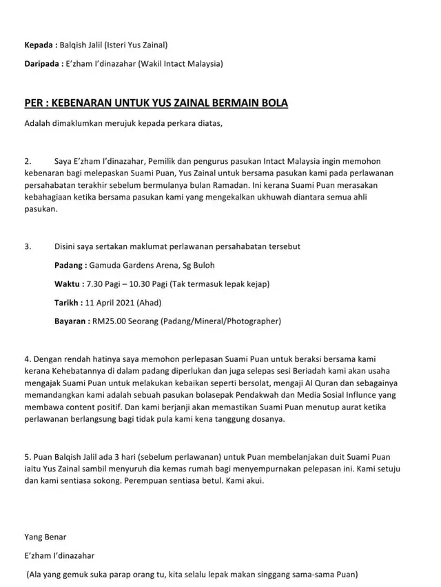 Seorang Pria Kirim Email ke Istri Temannya, Meminta Izin Ajak Main Bola Bersama