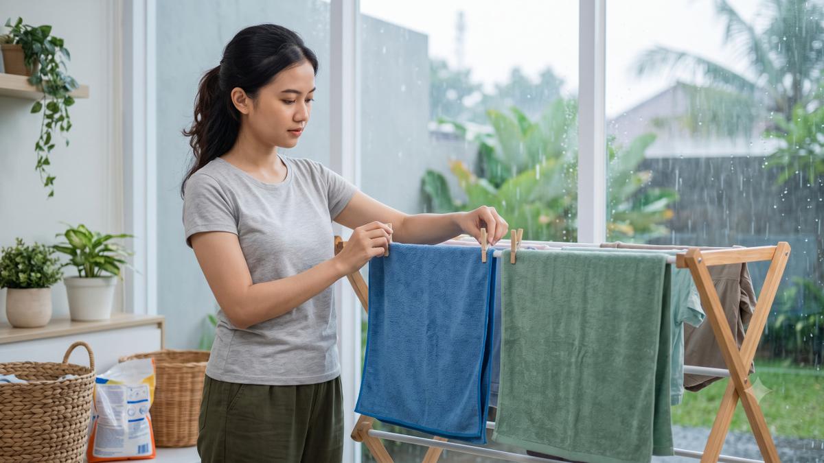 7 Cara Membuat Handuk Cepat Kering Meski Musim Hujan, Tips Ampuh Bebas Bau Apek