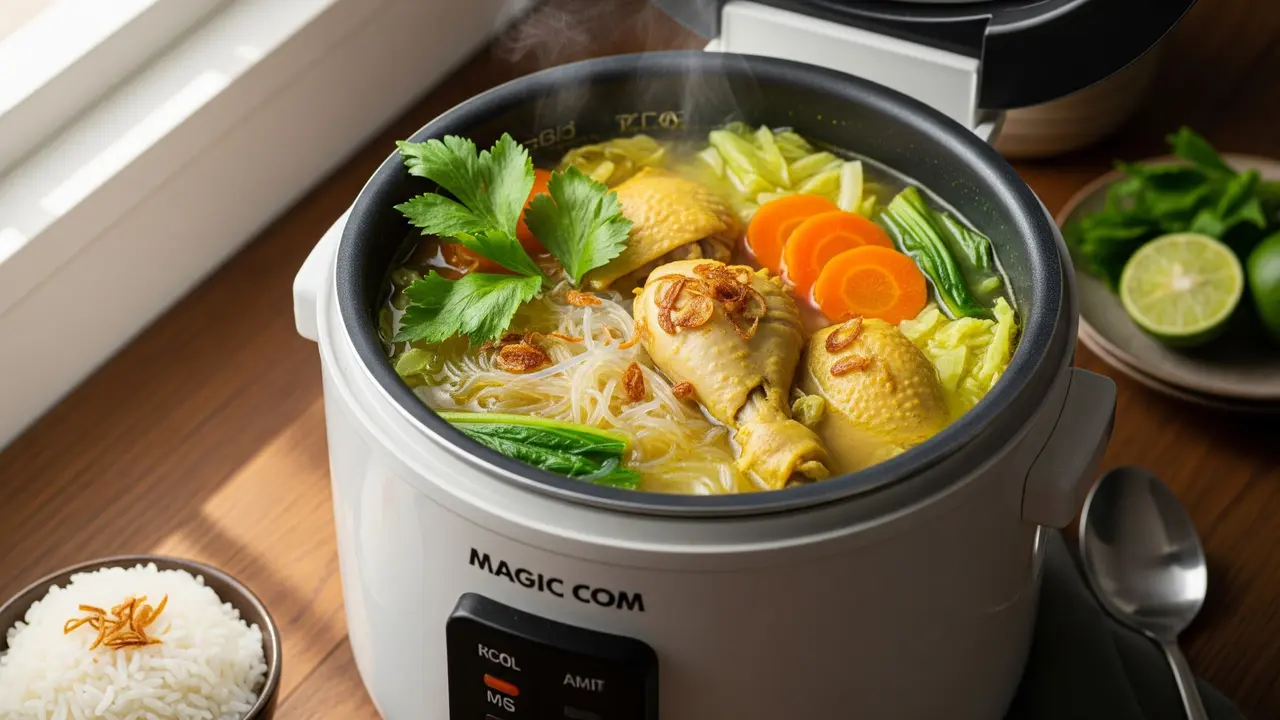 Sop Ayam Masak Pakai Magic Com