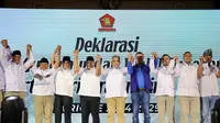 Sekretaris Jenderal Gerindra Ahmad Muzani mendeklarasikan Muhammad Nasir dan Muhammad Wardan sebagai calon gubernur dan calon wakil gubernur untuk Pilkada Riau 2024. (Foto: Dokumentasi Gerindra).