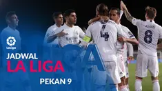 Berita motion grafis jadwal Liga Spanyol 2020-2021 pekan ke-9. Real Madrid bertandang ke markas Valencia.