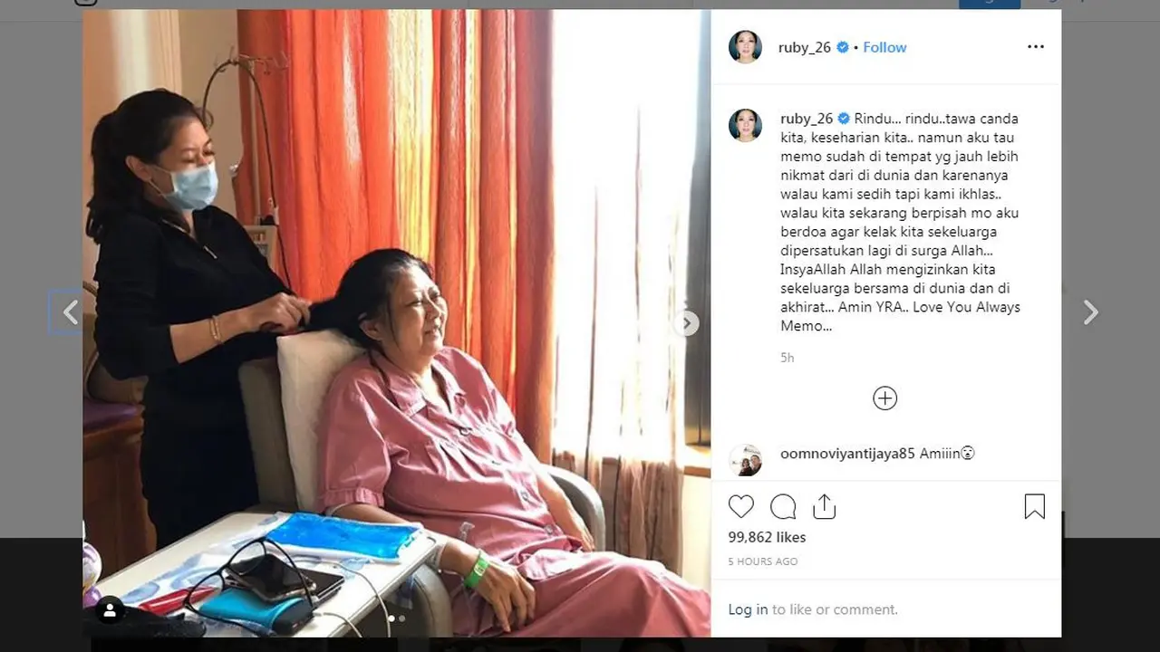 Unggahan Instagram Aliya Rajasa