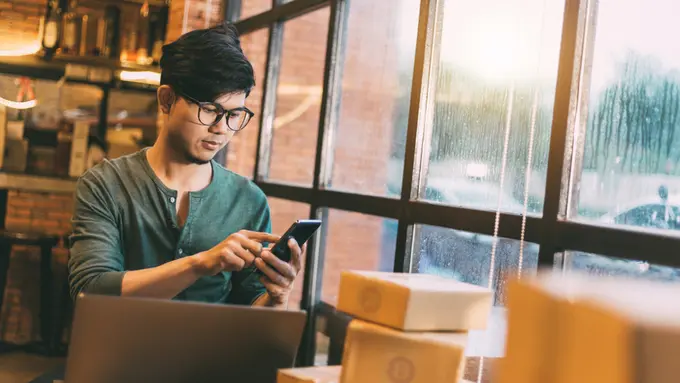 Ilustrasi jualan online