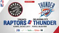 Jadwal NBA, Toronto Raptors Vs Oklahoma City Thunder. (Bola.com/Dody Iryawan)