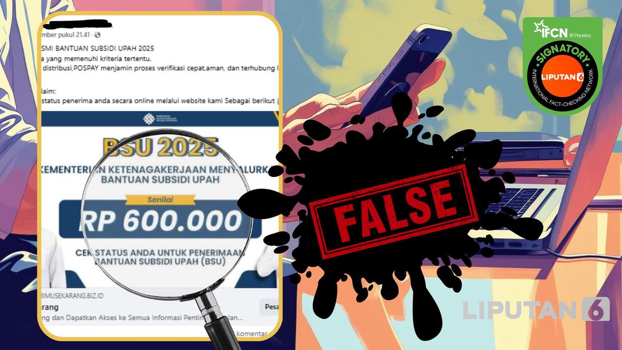 Tangkapan layar klaim website untuk cek status penerima BSU lewat Pospay