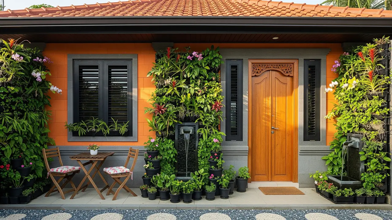 Model Teras Rumah Sempit Lebar 1 Meter, Fungsi Ganda untuk Kebun