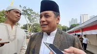 Ketua DPD I Partai Golkar Sulawesi Selatan, Nurdin Halid Saat Diwawancarai di DPP Partai Golkar, Kemanggisan, Jakarta Barat, Minggu (11/8/2019). (Foto: Merdeka.com)