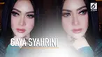 Gaya pakaian Syahrini saat mendatangi Pengadilan Negeri Depok.