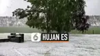 Hujan es yang berukuran cukup besar turun wilayah Timaru di Selandia Baru. Beberapa bangunan mengalami kerusakan karena peristiwa ini.