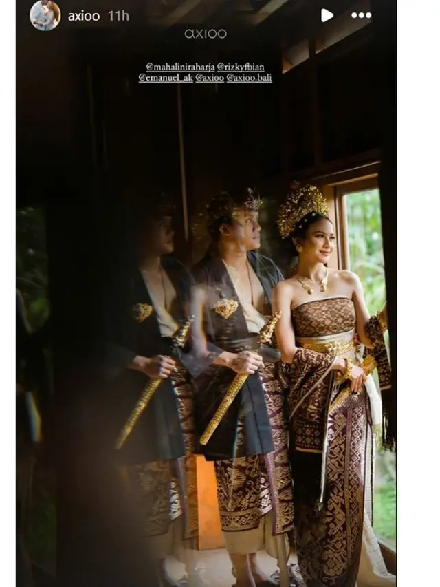 7 Potret Prewedding Rizky Febian dan Mahalini Pakai Busana Adat Bali, Menawan