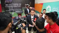 Ketua Umum PP Persatuan Cricket Indonesia (PCI), Aziz Syamsuddin, sedang menggalang dukungan agar cricket bisa dipertandingkan di Asian Games 2018. (Kemenpora)