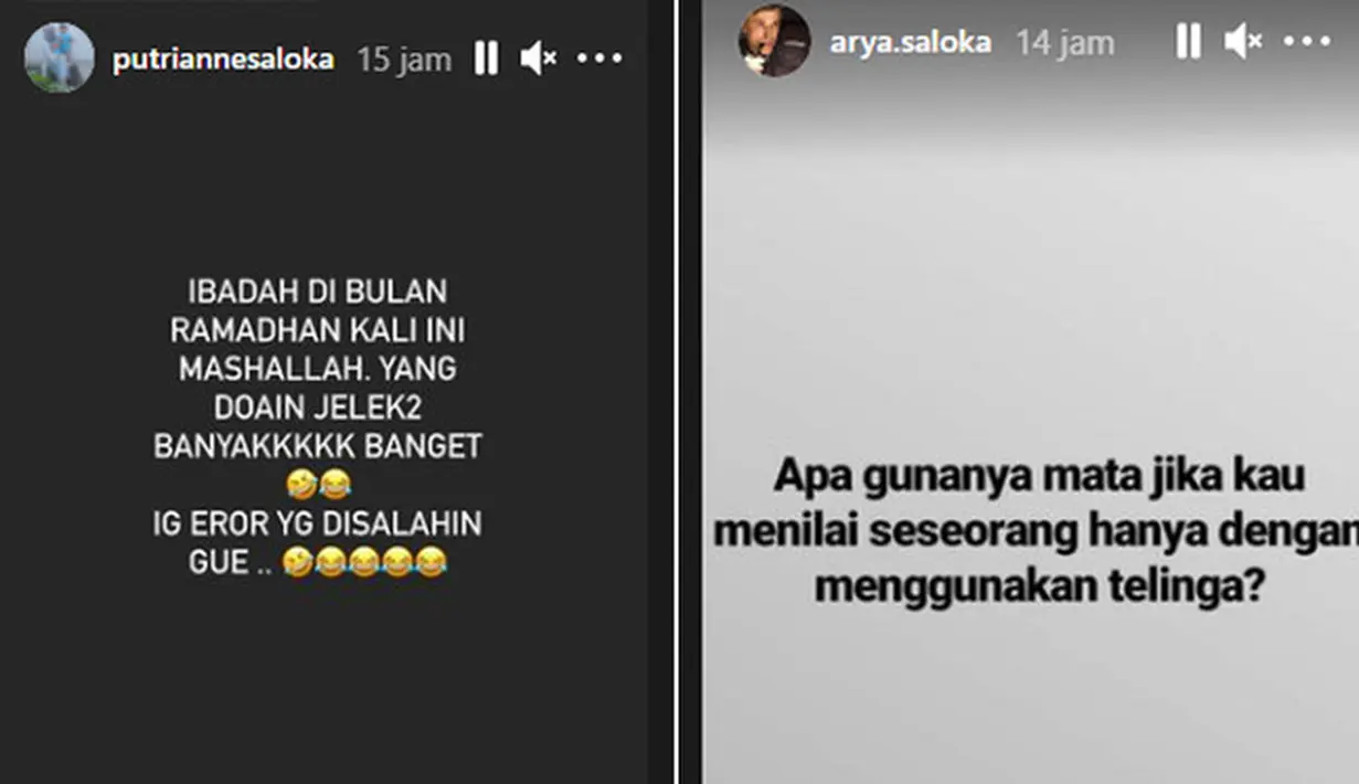 Arya Saloka dan Putri Anne (Instagram/putriannesaloka/arya.saloka)