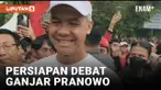 PERSIAPAN SEBELUM DEBAT, GANJAR TEMUI WARGA PLUIT SAMBIL OLAHRAGA