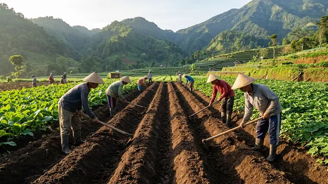 Ilustrasi lahan kebun