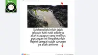 Cek Fakta Liputan6.com menelusuri klaim foto tersebut jejak kaki Nabi Adam