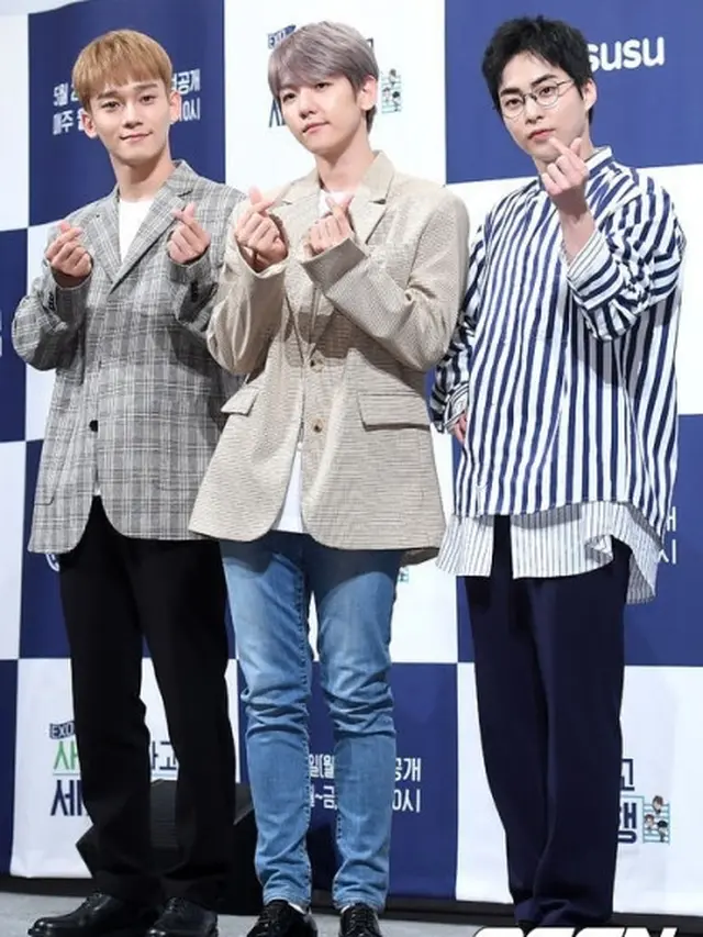 Chen, Xiumin, dan Baekhyun. (OSEN)