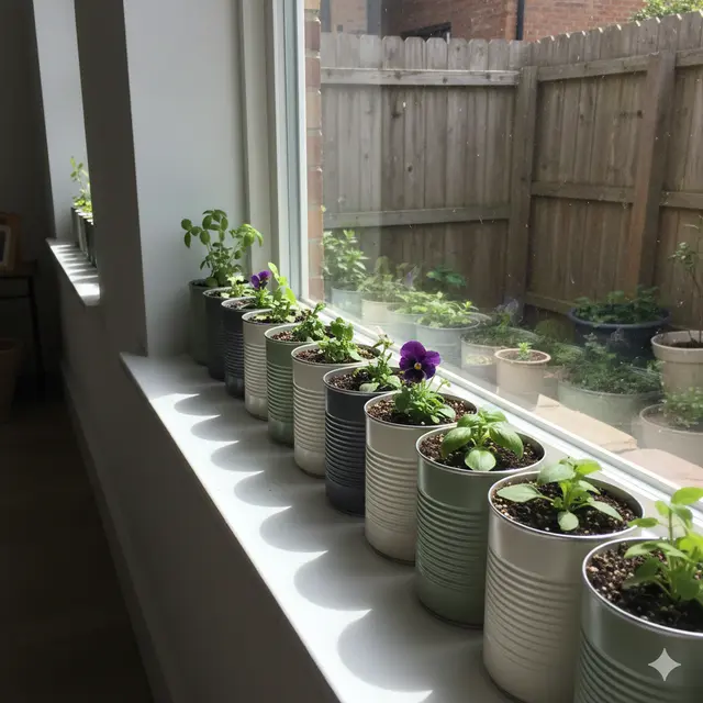 Ide Bertanam di Lahan Sempit dengan Kaleng Bekas