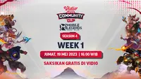 Live Streaming Mobile Legends Bang-bang Vidio Community Cup Season 4 Week 1 Jumat, 19 Mei