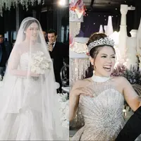 Rangkaian dekorasi mewah pada prosesi pernikahan Tina Toon. [Instagram/tinatoon101]