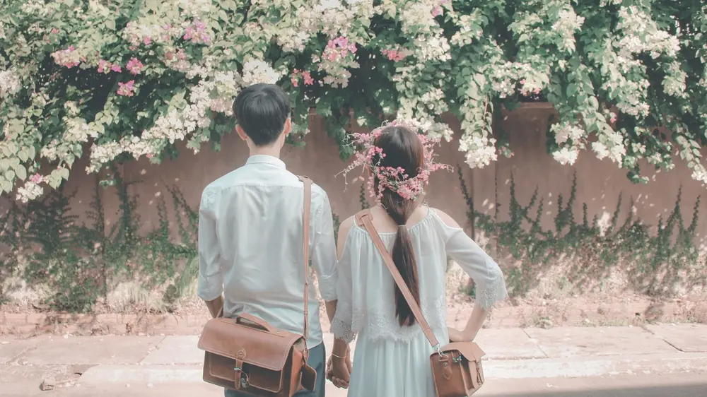 Ilustrasi pasangan cinta, romantis