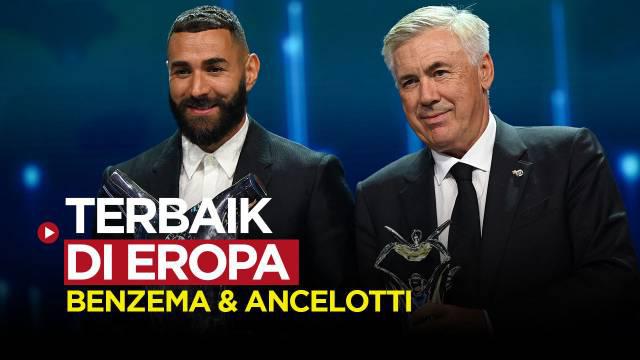 Berita video Karim Benzema dan Carlo Ancelotti menangi penghargaan pemain terbaik dan pelatih terbaik di Eropa