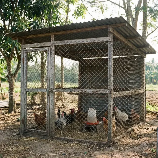 Kandang Ayam dari Kawat Ram