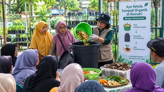Pelatihan Komposter Dorong Warga Grogol Selatan Kelola Sampah Mandiri