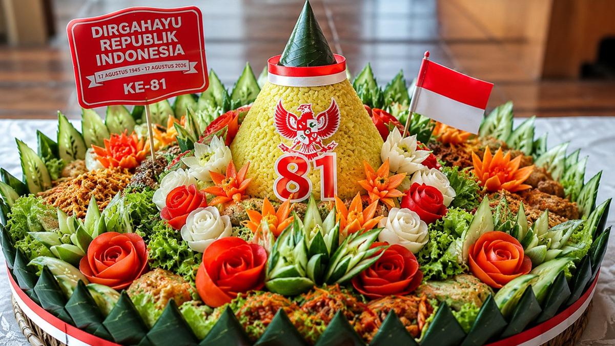 Cara Menghias Tumpeng Sederhana tapi Cantik untuk Meriahkan Kemerdekaan 17 Agustus 1945 HUT RI Ke-81