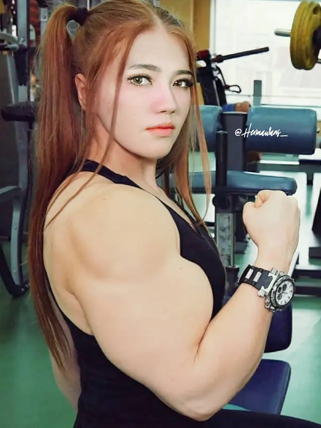 6 Editan Foto Seleb Cewek Bertubuh Kekar Ini Bikin Ketawa Geli