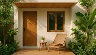 Desain Teras Rumah Kecil Minimalis Modern (created by AI)