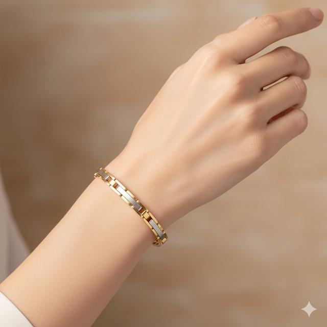 Gelang Emas 18K Kecil Bergaya Modern Vintage