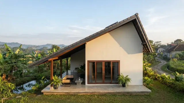Desain Rumah Kampung Atap Pelana Menghadap Timur Agar Tidak Panas