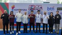 Presiden World Aquatics, Husain Al-Musallam, hadir dalam Indonesia Open Aquatic Championships (IOAC) 2025 di Stadion Akuatik GBK, Jakarta, Rabu (12/11/2025). (Bola.com/Bagaskara Lazuardi)