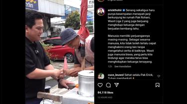 Ketua Umum PSSI Erick Thohir menyambangi rumah wasit sepak bola Liga 2