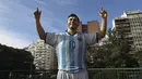 Patung Lionel Messi di Buenos Aires, Argentina. (EPA/David Fernandez)