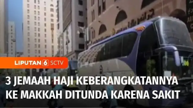 Tiga orang jemaah haji Indonesia tertunda keberangkatannya ke Makkah, Arab Saudi karena harus dirawat di rumah sakit di Madinah. Sejauh ini sudah hampir 9.000 jemaah telah diberangkatkan dari Madinah menuju Makkah.