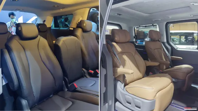 Baris kedua interior KIA Grand Carnival dan Hyundai Staria