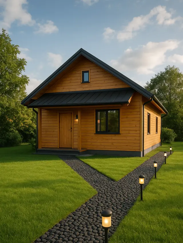 Inspirasi Rumah Kampung Modern dengan Jalur Batu