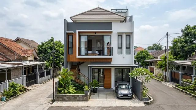Model Rumah Sederhana di Lahan Sempit tapi Terlihat Mewah (AI Generated)