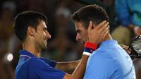 Novak Djokovic bertemu Juan Martin Del Potro di final AS Terbuka 2018. (AFP/Roberto Schmidt)