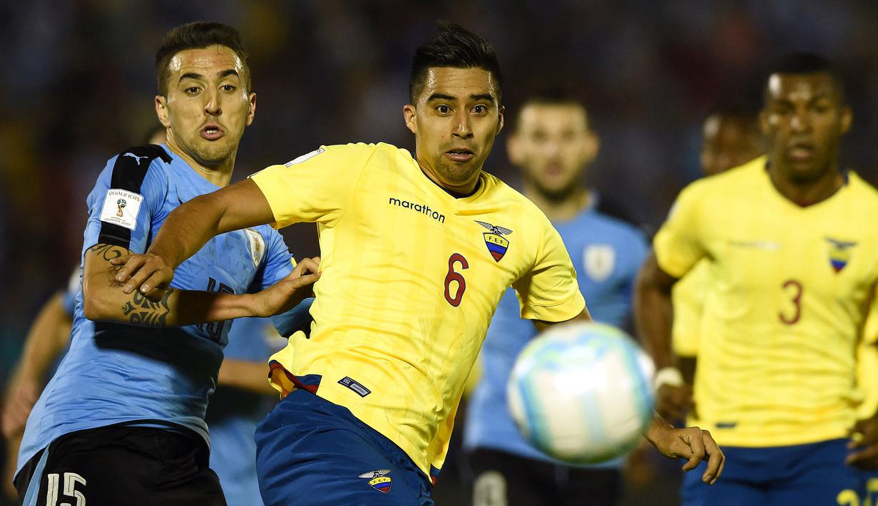 Motor permainan Timnas Ekuador, Christian Noboa berumur 36 tahun ketika Turnamen Copa America 2021. Ia merupakan pemain America Latin yang tersukses di Liga Rusia. Saat ini dirinya memperkuat FC Sochi dengan membukukan 12 gol dan 7 assist dari 25 pertandingannya. (Foto: AFP/Pablo Porciuncula Brune)