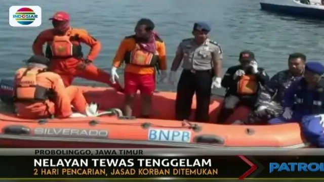 Sempat dinyatakan hilang, nelayan di Probolinggo ditemukan tewas. Korban diduga alami keram perut saat mencari ikan.