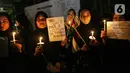 Ekspresi peserta saat mengikuti Aksi Damai Bela Palestina. (Liputan6.com/Faizal Fanani)