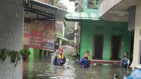 Banjir melanda Kota Solo menyebabkan 10.000 orang terdampak. (Liputan6.com/ Ist)