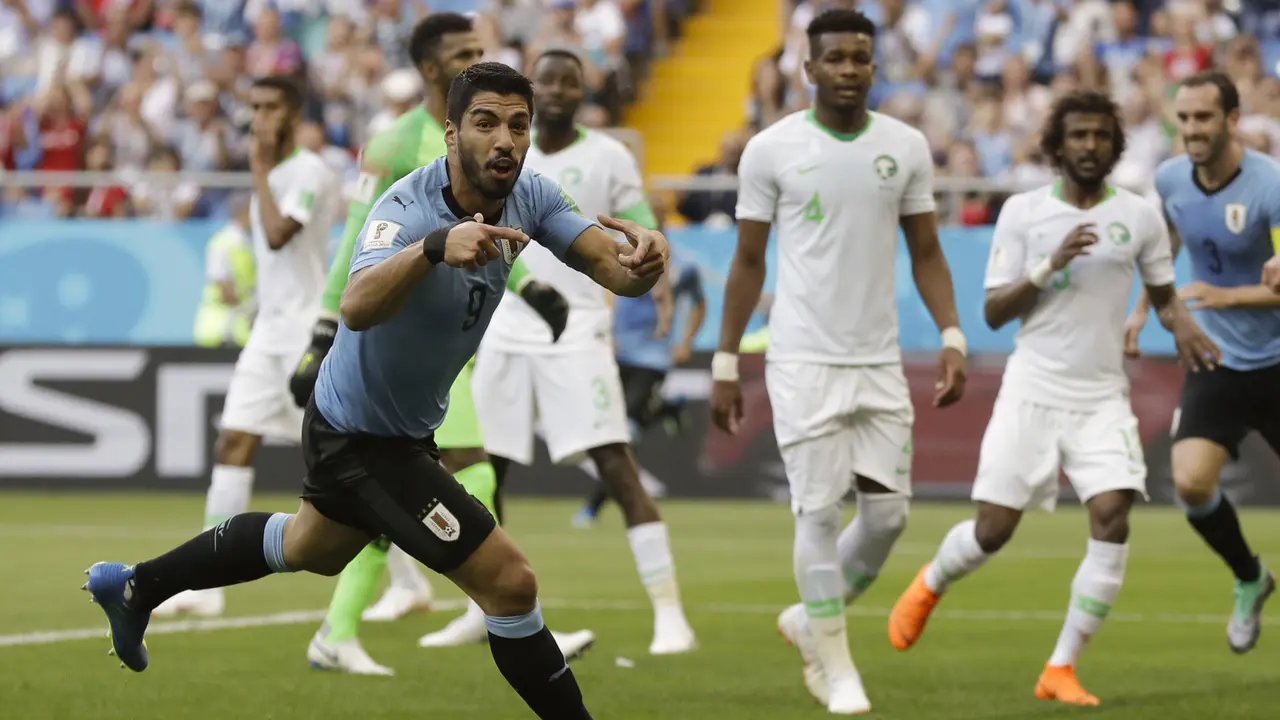 Luis Suarez, Uruguay, Arab Saudi, Piala Dunia 2018