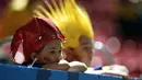 Laga antara Swiss kontra Ekuador di Estadio Nacional de Brasilia, Brasil (15/6/2014) disaksikan langsung oleh beberapa suporter cilik tim berjuluk La Tricolor. (AFP PHOTO/Adrian Dennis)